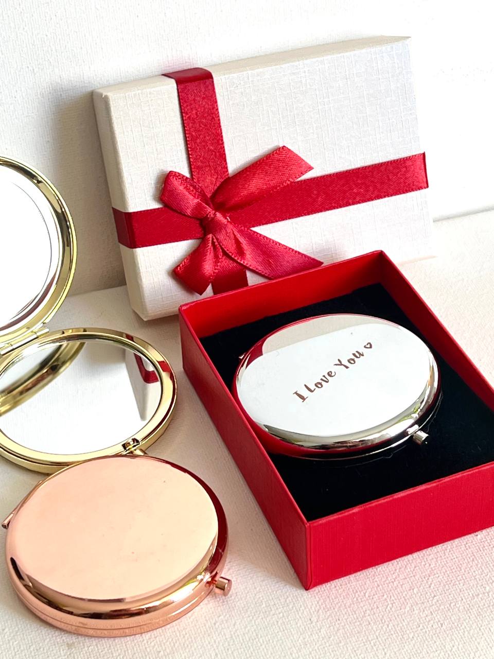 pocket mirror gift with engraving