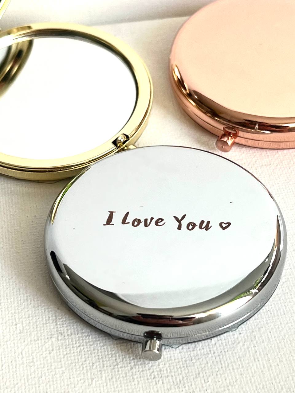 pocket mirror gift with engraving