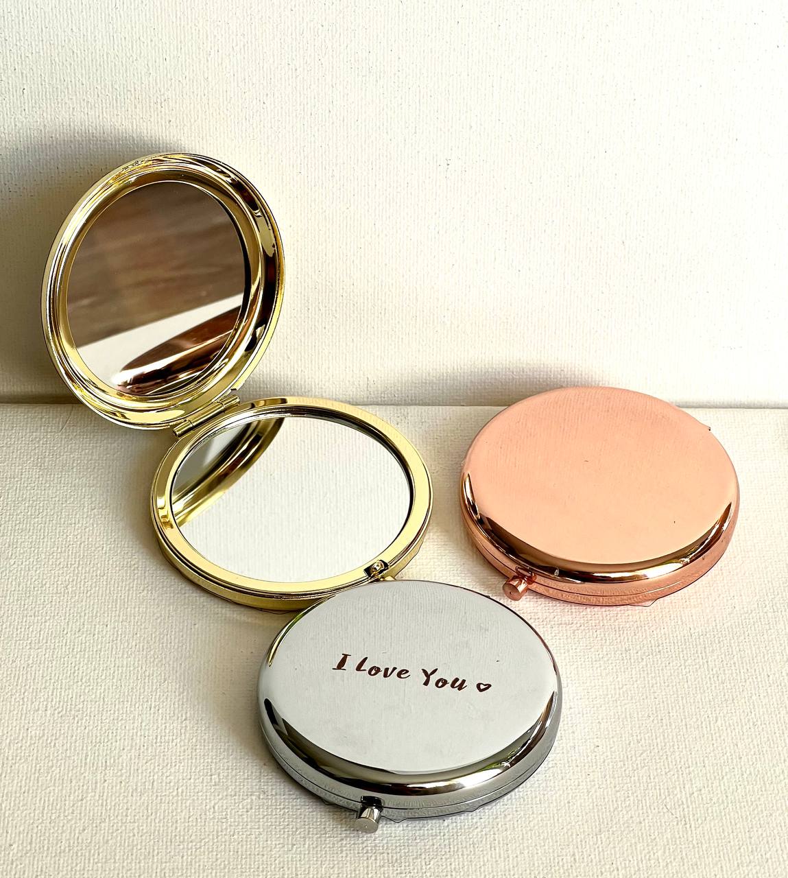 pocket mirror gift with engraving