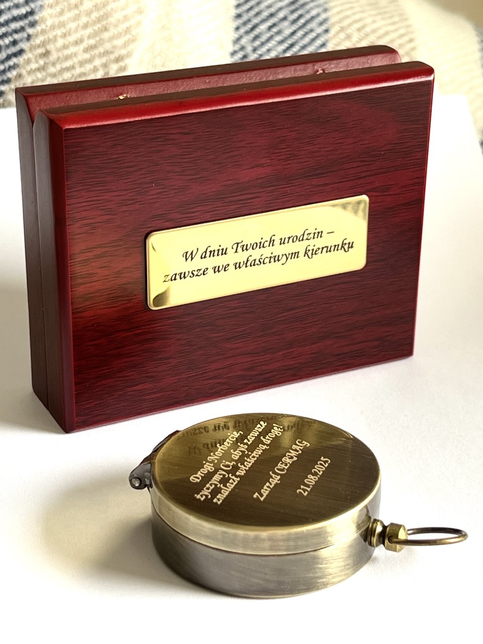 Personalized Compass gift Wooden box