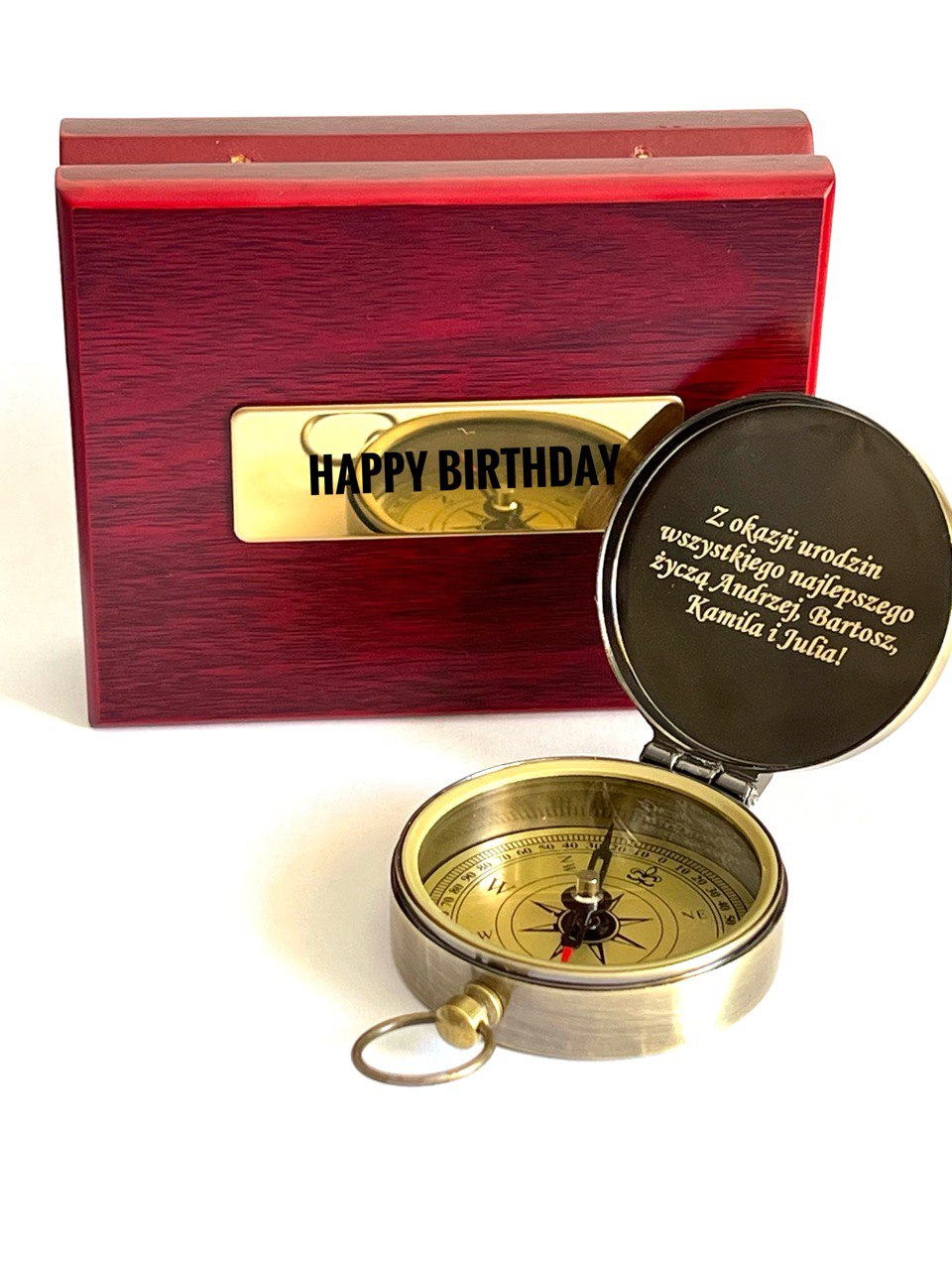 Personalized Compass gift Wooden box - AarteDesign