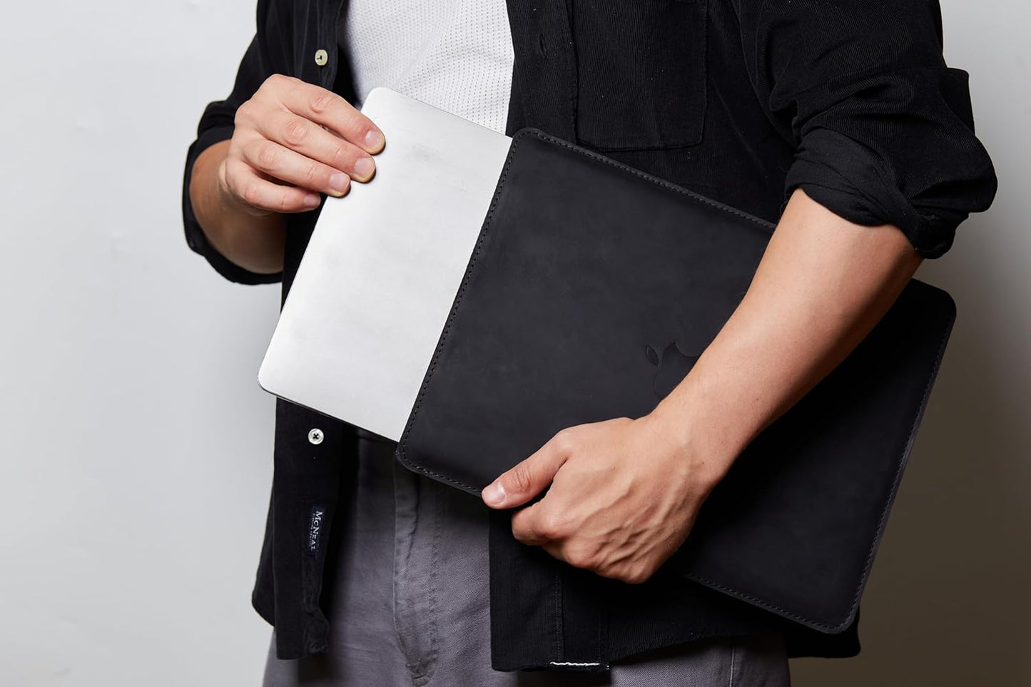 black macbook air 13 case leather 14 pro 15 air