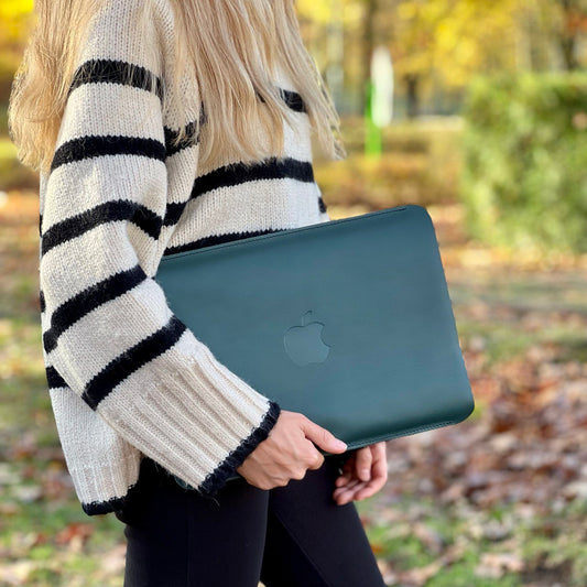 Leather Case for Macbook Air 13 / Pro 13  Macbook Air 15.3 / 14 Pro  Glossy GREEN