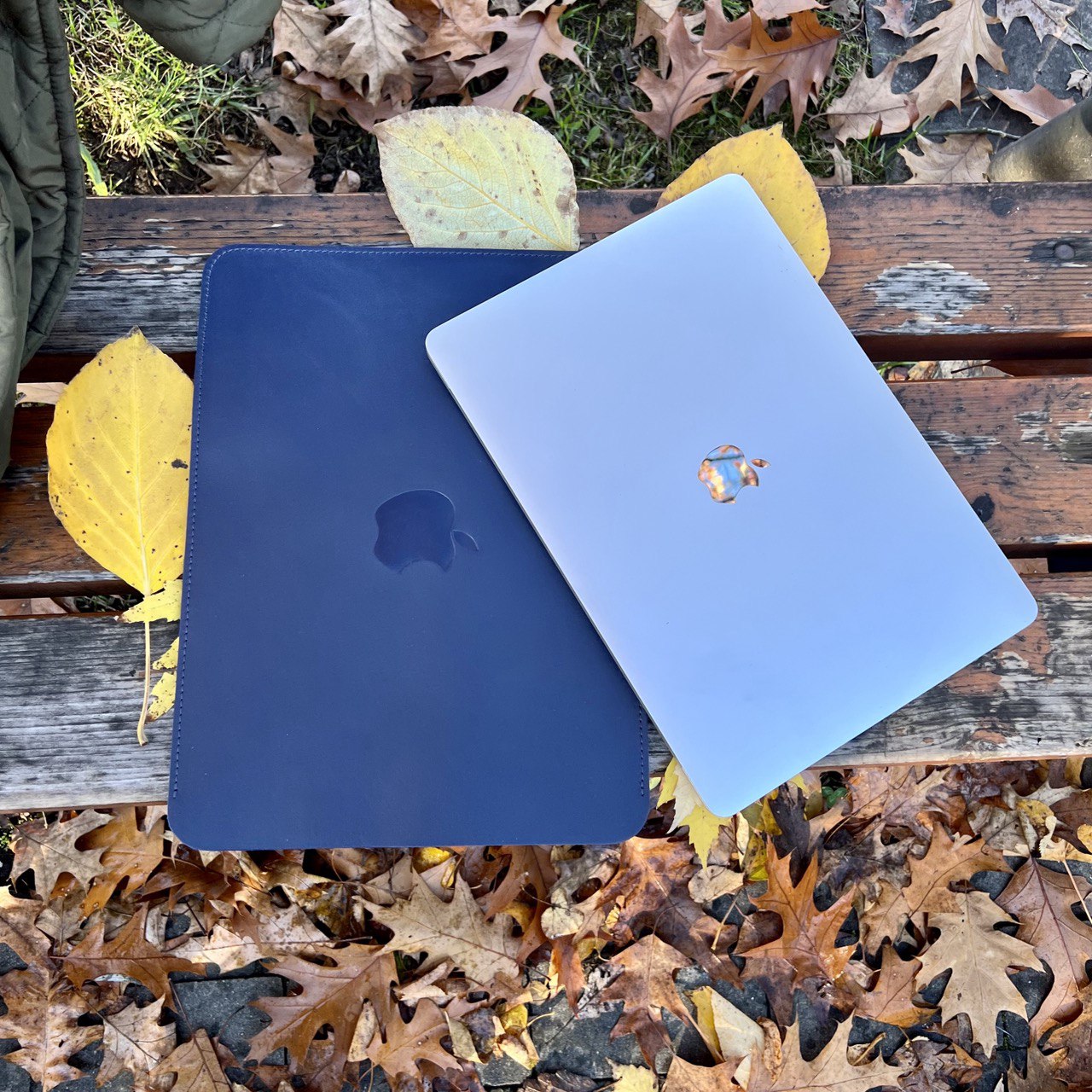 Leather Case for Macbook Air 13 / Pro 13 Macbook Air 15.3 / 14 Pro Glossy Blue