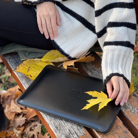 black macbook air 13 case leather 14 pro 15 air