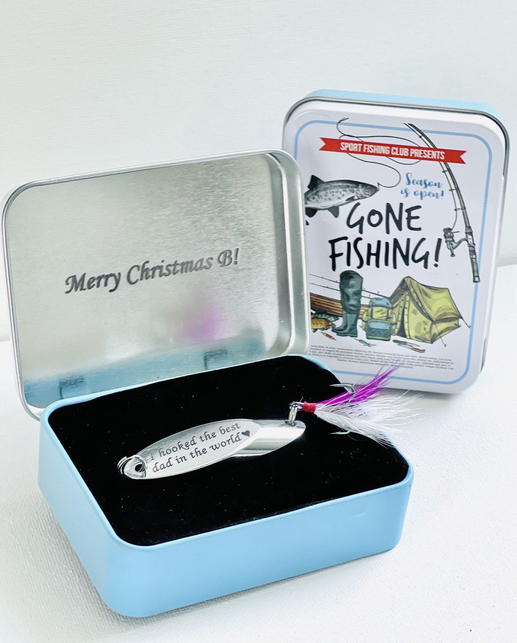 Kastmaster Lure Gift for fisherman Custom Lure tackle Box for Pike Bass Copper Lure