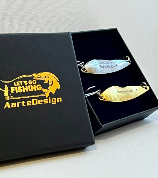 Gift for fisherman Custom Lure tackle Box for Pike Bass Copper Lure - AarteDesign