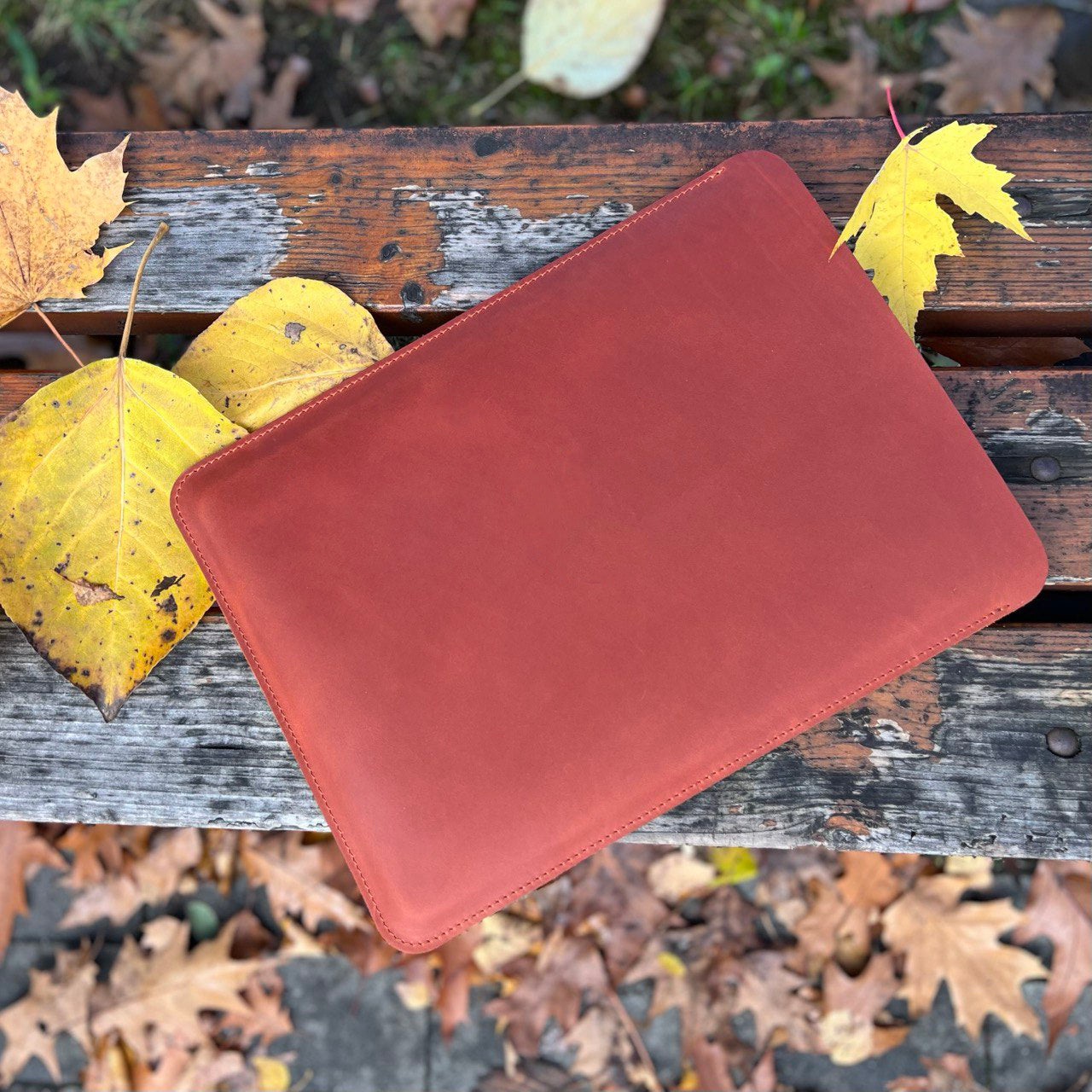 Vintage Leather case for 13 Inch MacBook 13 Air / Pro M1 M2 M3 No Logo