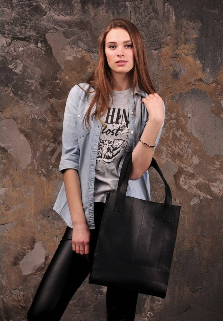 Genuine leather bag, leather tote bag, shopper tote, leather tote, shopper bag