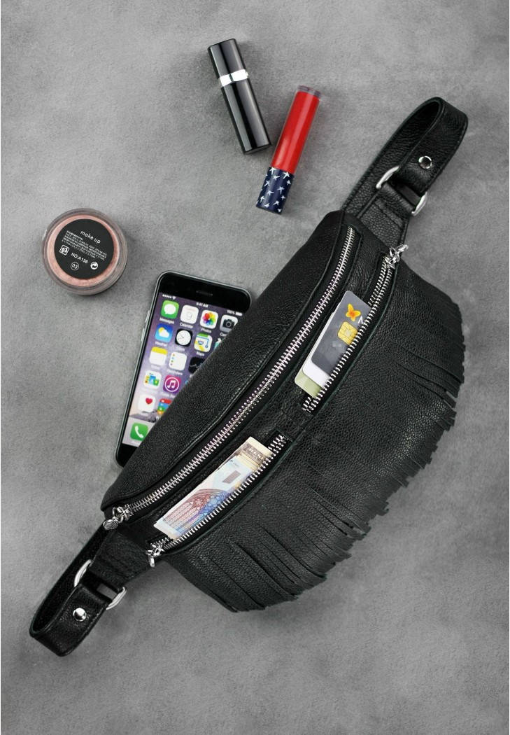 Leather fanny pack belt bag