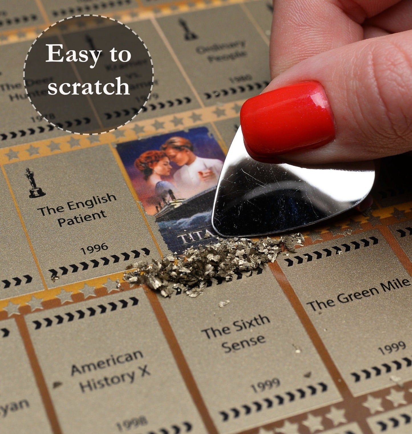600 Movie poster Scratch off Best films Bucketlist 100 movies