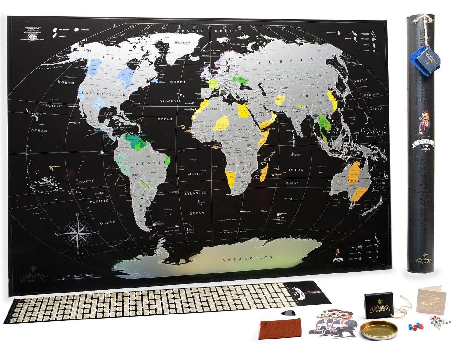 silver scratch map