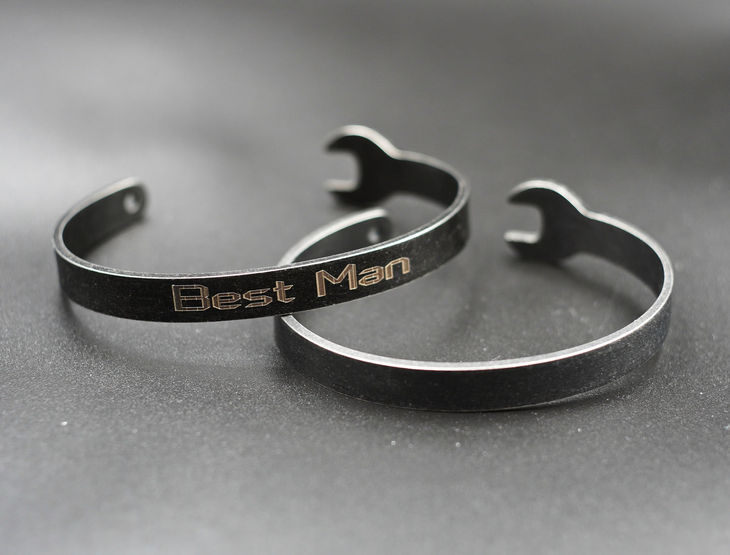 Vintage Mechanical Wrench Bracelet tool Titanium Steel Bangles