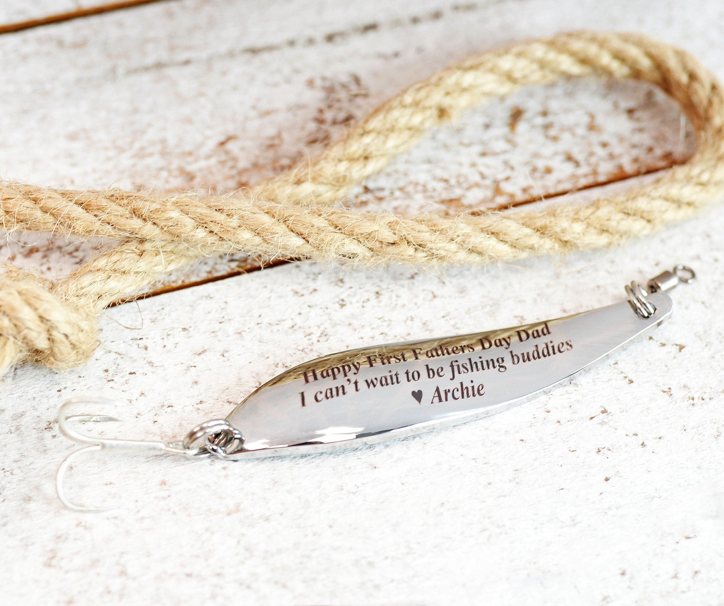 Fishing gift for man Personalized lure in gift box bait for fisherman