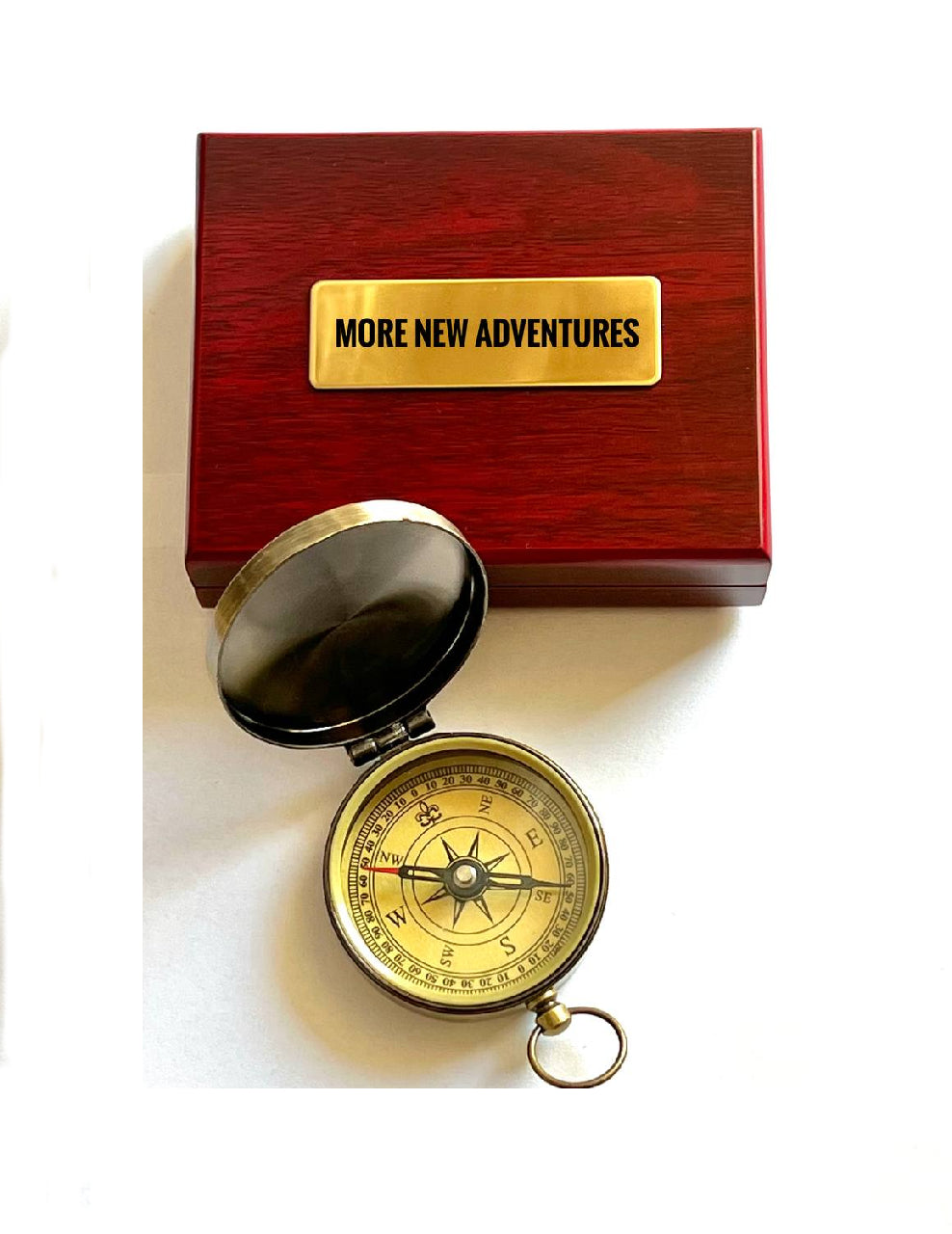 Personalized Compass gift Wooden box