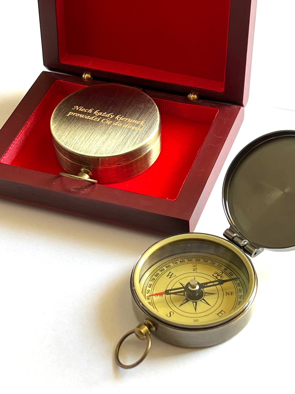 Personalized Compass gift Wooden box
