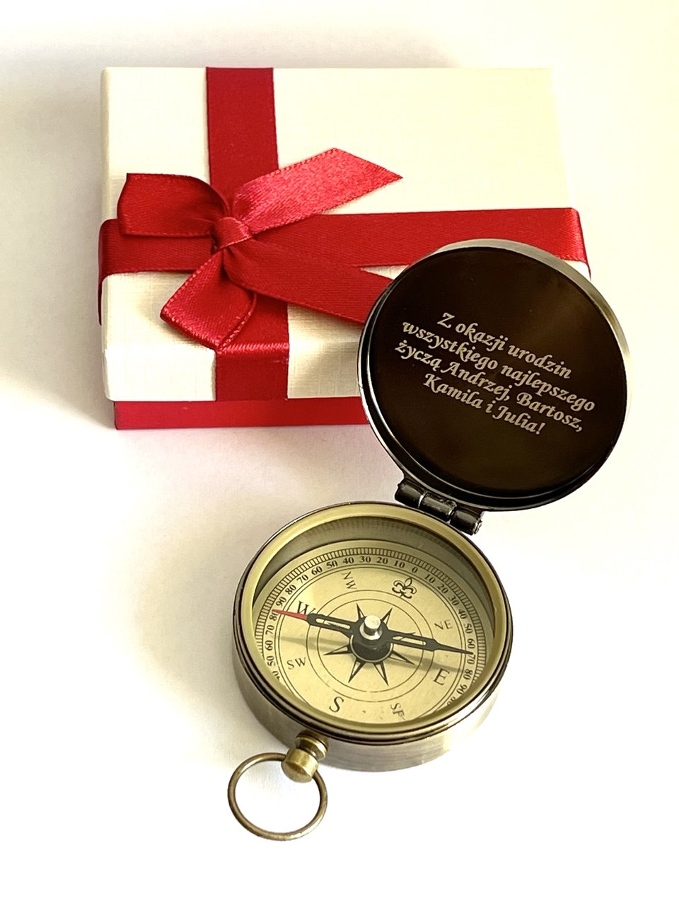 Personalized Compass gift Wooden box