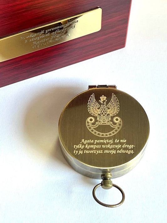 Personalized Compass gift Wooden box