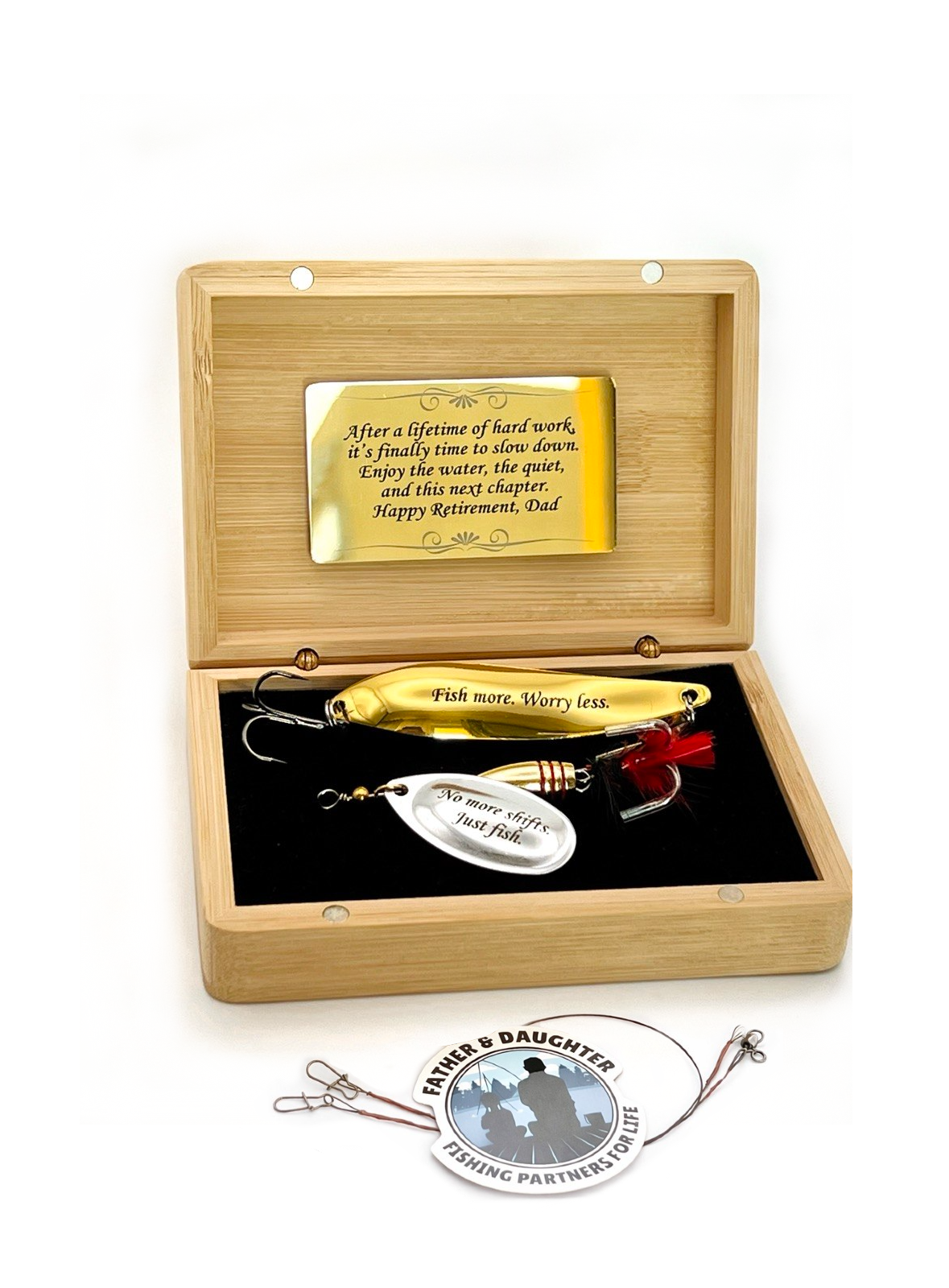 Fishing Gift Custom Lure I Hooked The Best Dad Bait Personalized Pike Bass Lure Fishing Box Day Men's Spinner Spoon Jig for Fathers Day