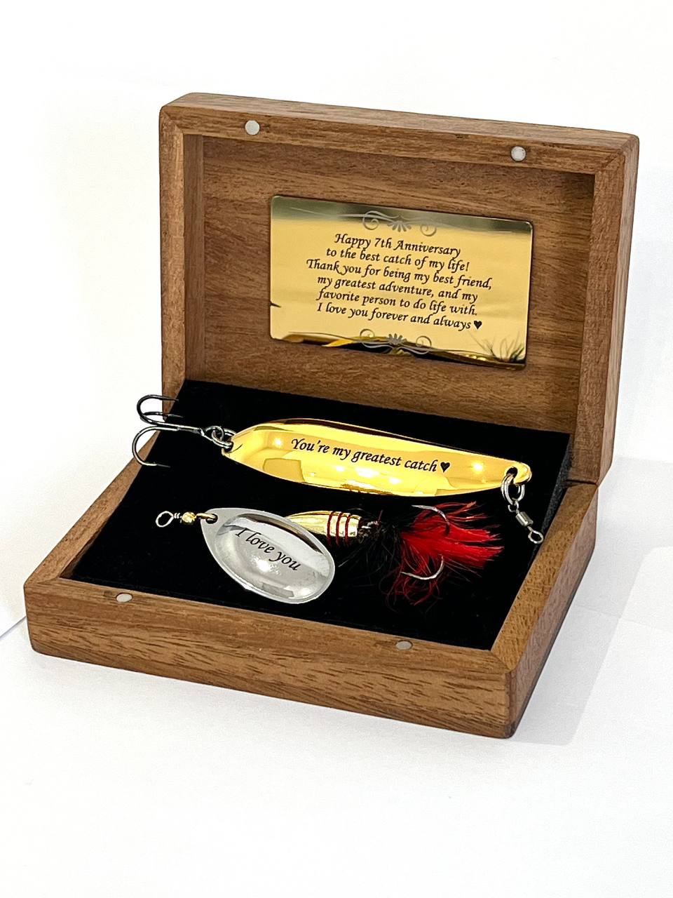 Fishing Gift Custom Lure I Hooked The Best Dad Bait Personalized Pike Bass Lure Fishing Box Day Men's Spinner Spoon Jig for Fathers Day