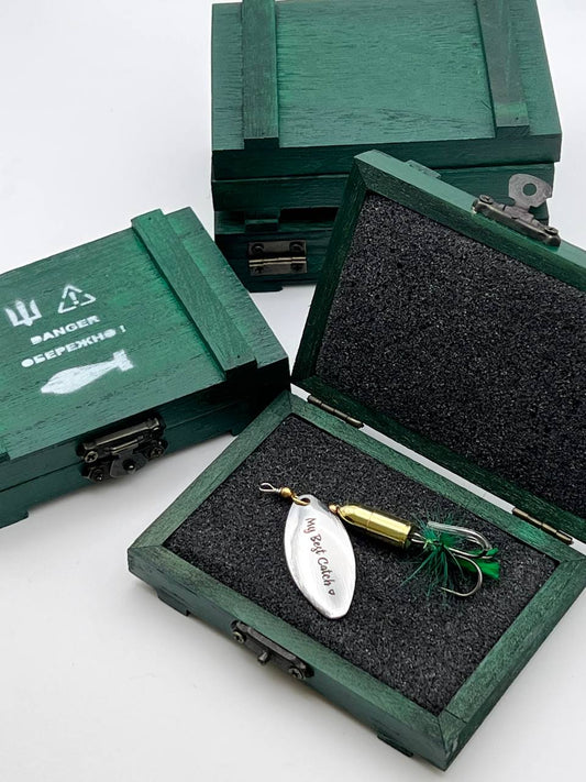 Custom Fishing Spinner Bait 12gr Bullet Military box AFU