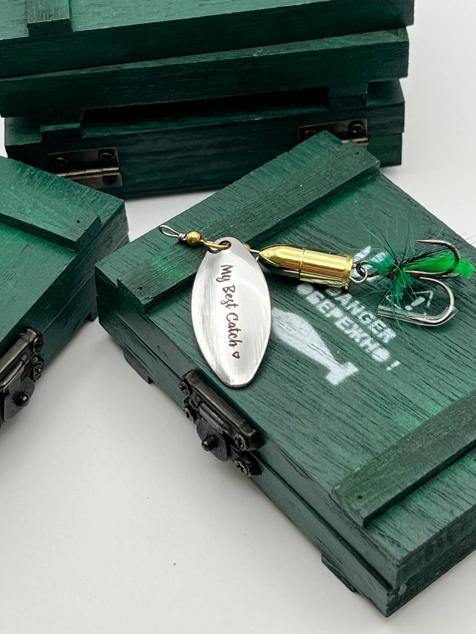 Custom Fishing Spinner Bait 12gr Bullet Military box AFU