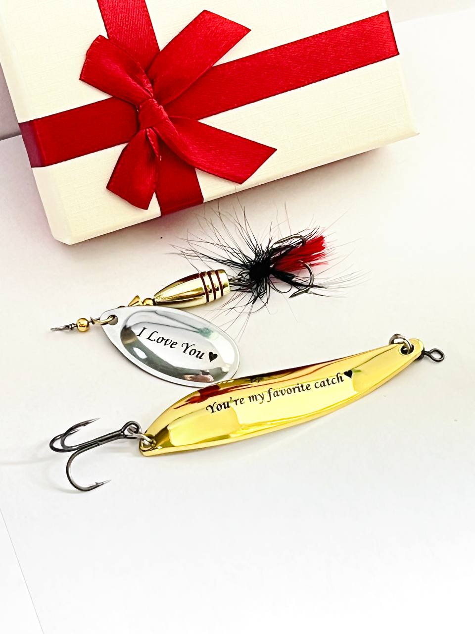 Fishing gift for man Personalized lure in gift box bait for fisherman - AarteDesign