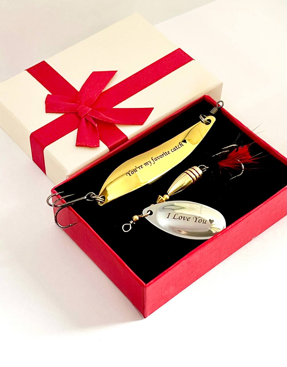 Fishing gift for man Personalized lure in gift box bait for fisherman - AarteDesign