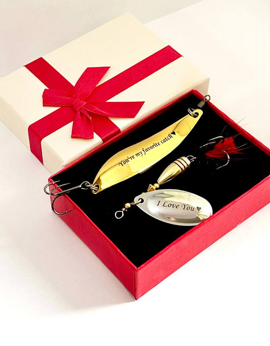 Fishing gift for man Personalized lure in gift box bait for fisherman - AarteDesign