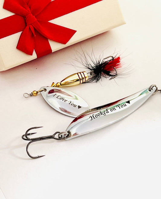 Fishing gift for man Personalized lure in gift box bait for fisherman - AarteDesign