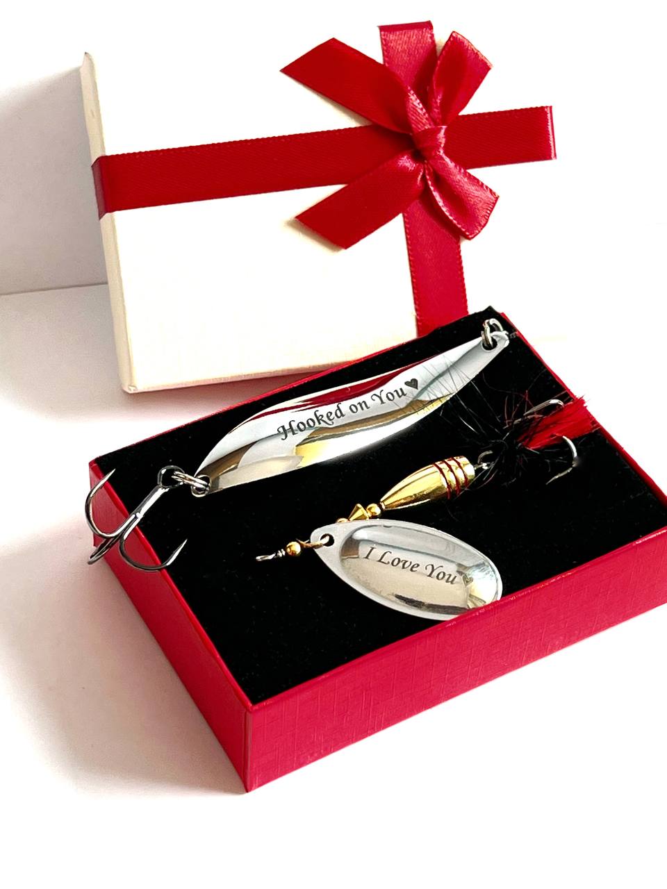 Fishing gift for man Personalized lure in gift box bait for fisherman - AarteDesign
