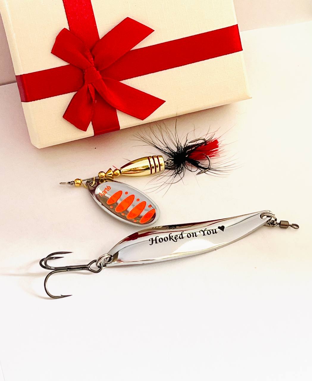 Fishing gift for man Personalized lure in gift box bait for fisherman - AarteDesign