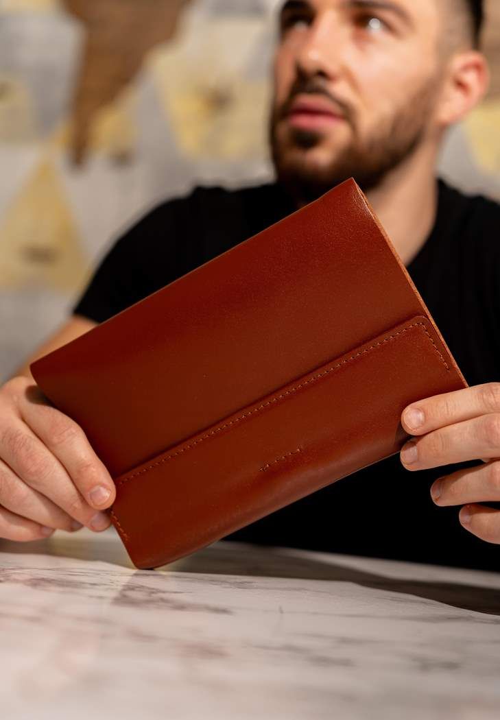 Leather notebook cover, refillable,  moleskine cover, a5  40-sheet