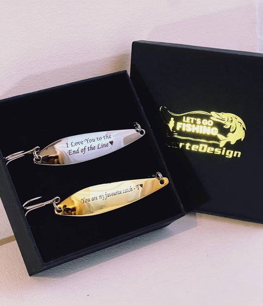 Gift for fisherman Custom Lure tackle Box for Pike Bass Copper Lure - AarteDesign