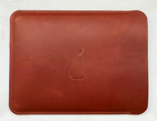 Leather Case with Pear logo for Macbook Air 13 / Pro 13  Macbook Air 15.3 / 14 Pro 4 Colors