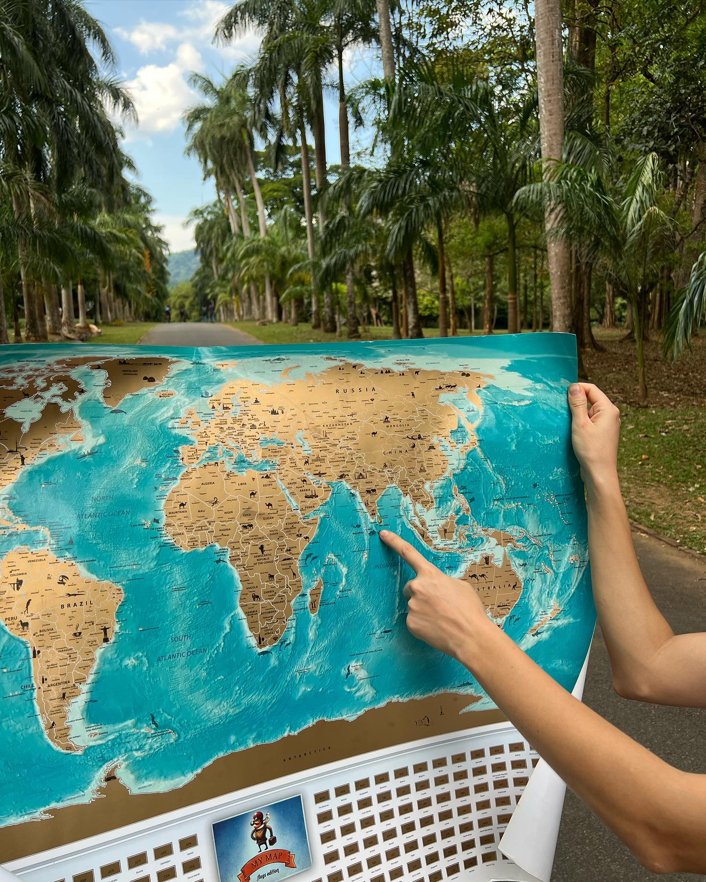 Personalized World map Large Flags Edition Scratch off map travel push pin map poster