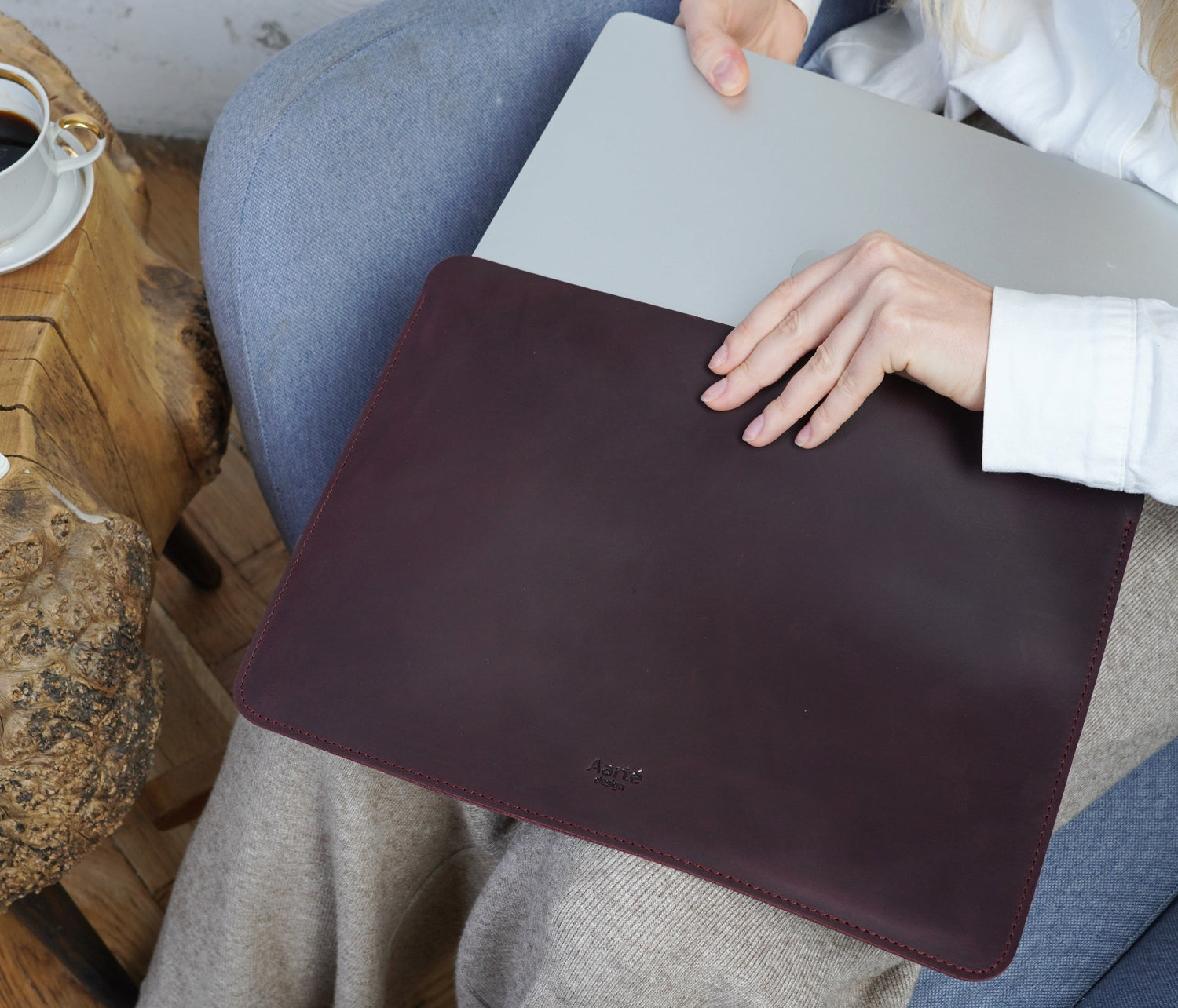 Genuine Leather Sleeve Case For Macbook Air 13 M1 Macbook Pro 14 –  AarteDesign