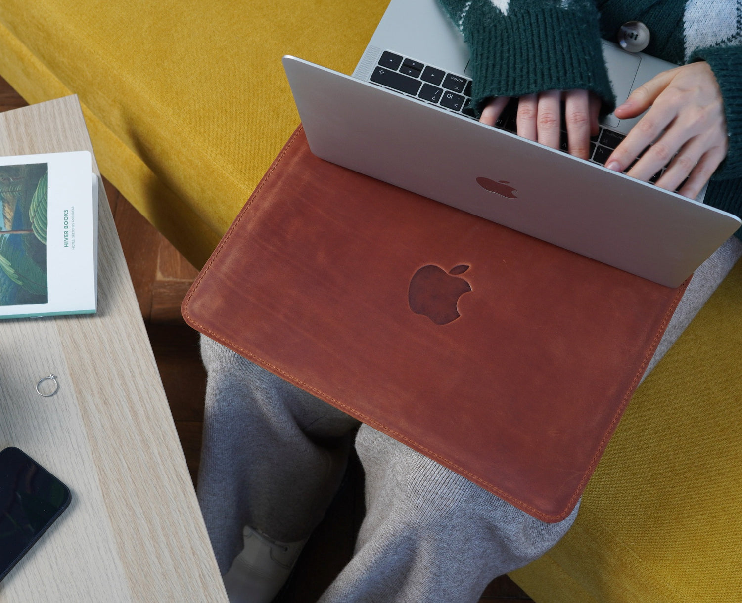 Leather Sleeve for Macbook Air 15 Inch