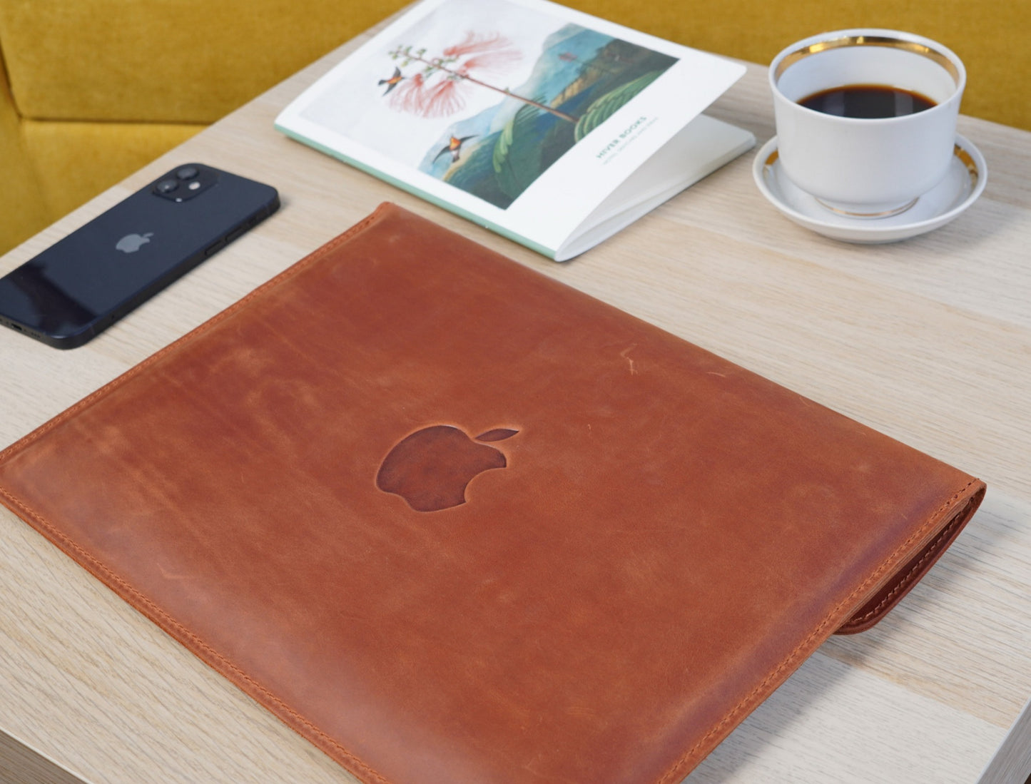 leather case for macbookVintage Leather Case For M1 M2 Macbook Air Pro with Magnets 13/ 14/15 inch