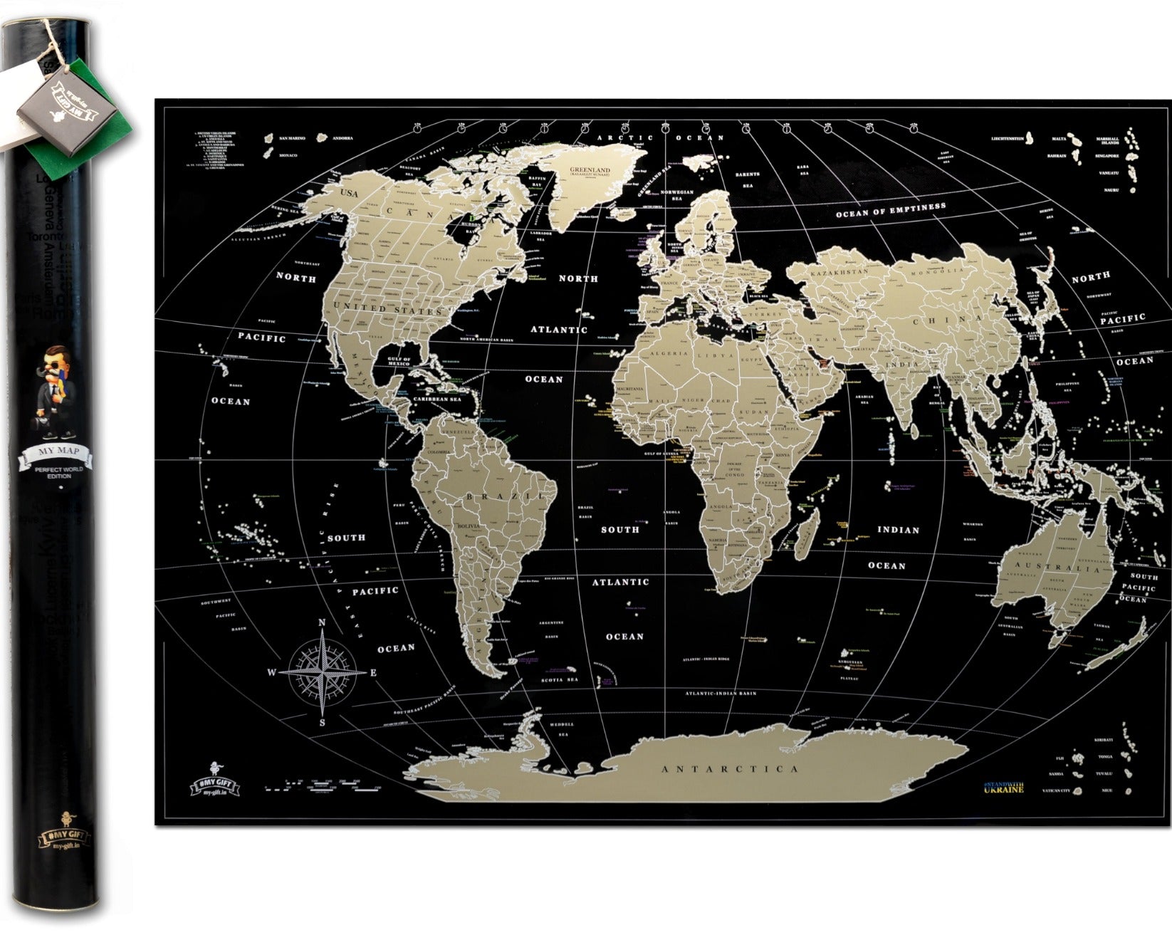 world map without russia