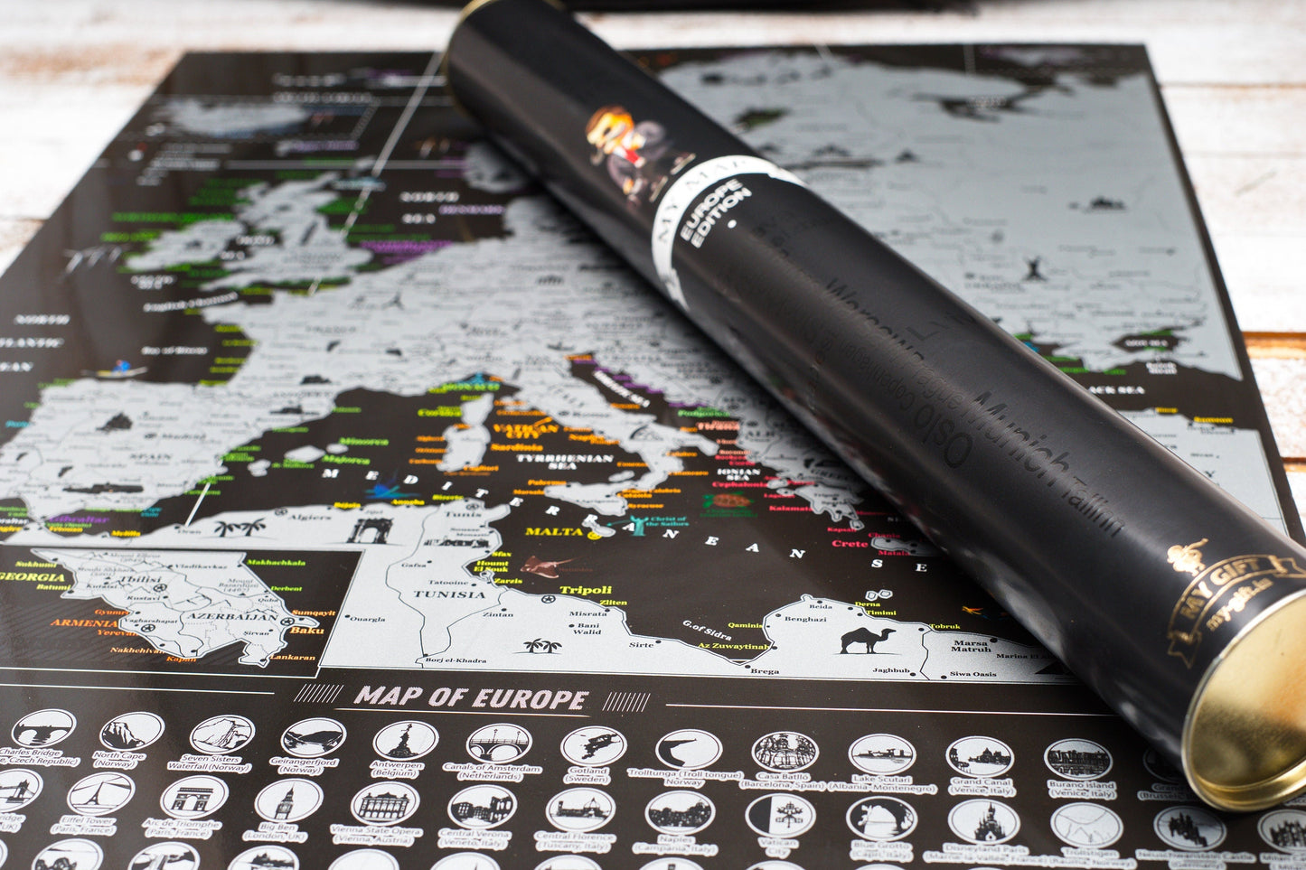 Europe Scratch Off Map Travel map Push pin Map Best Places