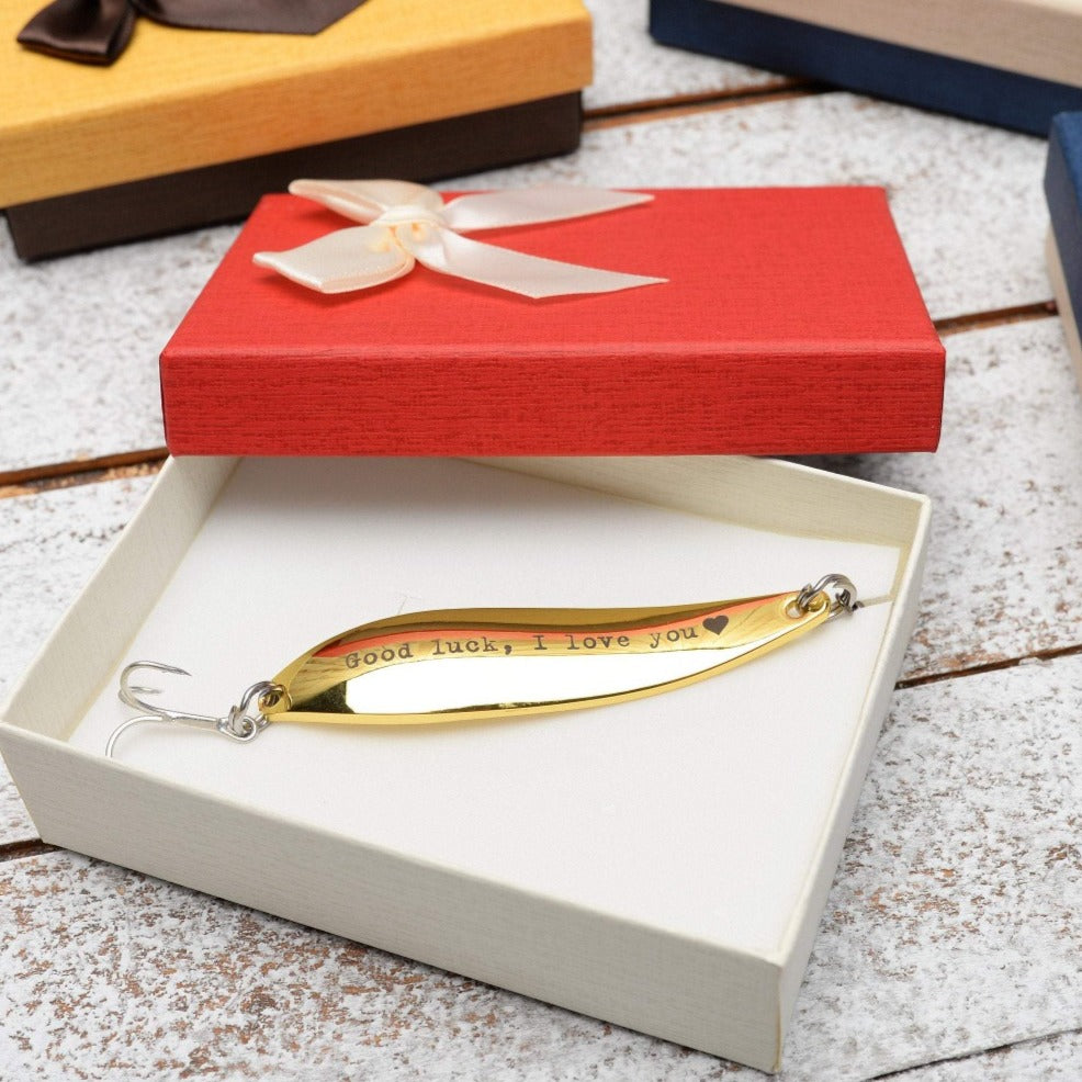 1pc Personalized Fishing Lure Hook Engraved Fishing Hook Lure Father‘s Day  Gift