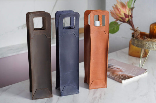  leather wine bag