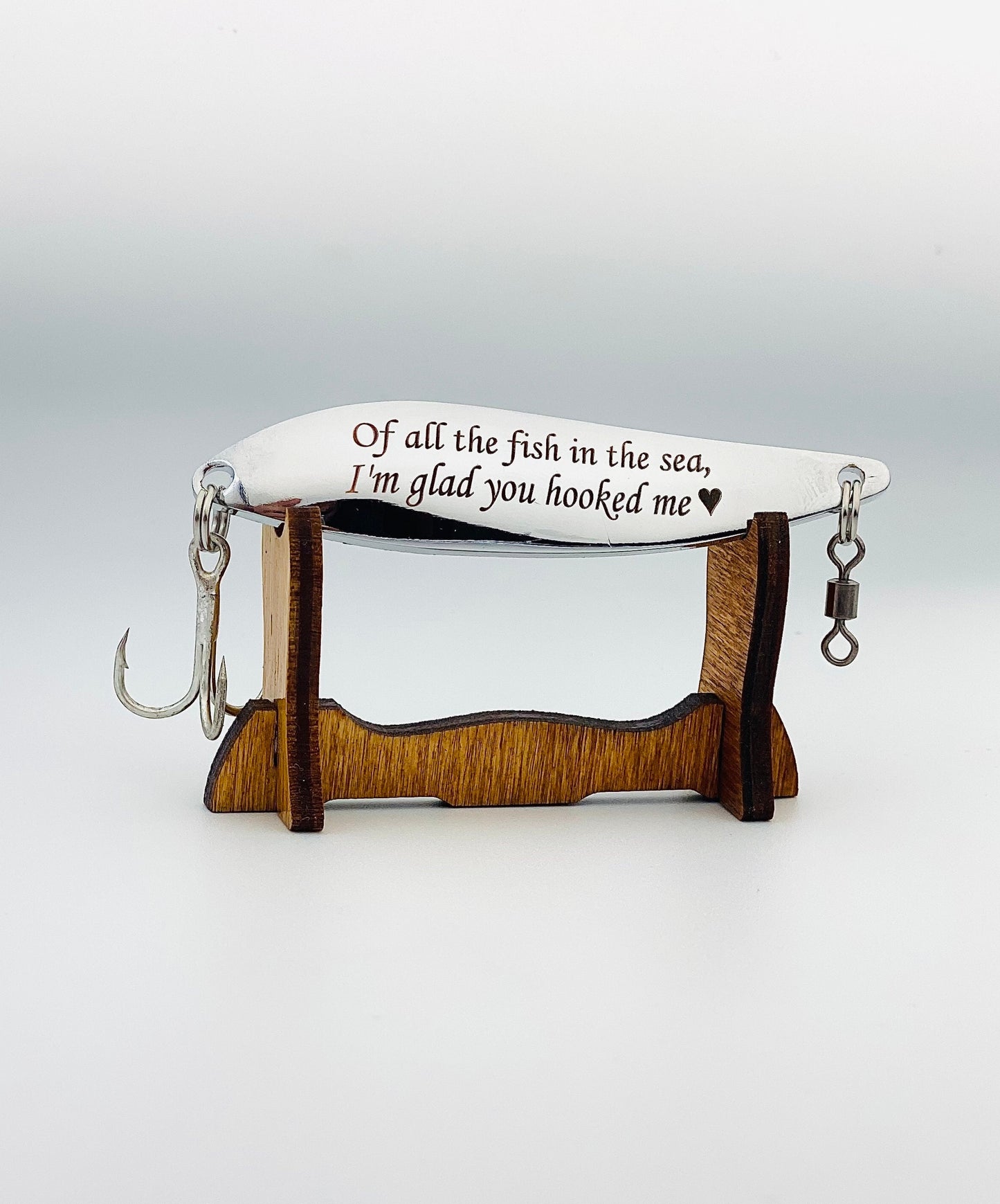 Fishing Gift Custom Lure AarteDesign Engraved with Stand