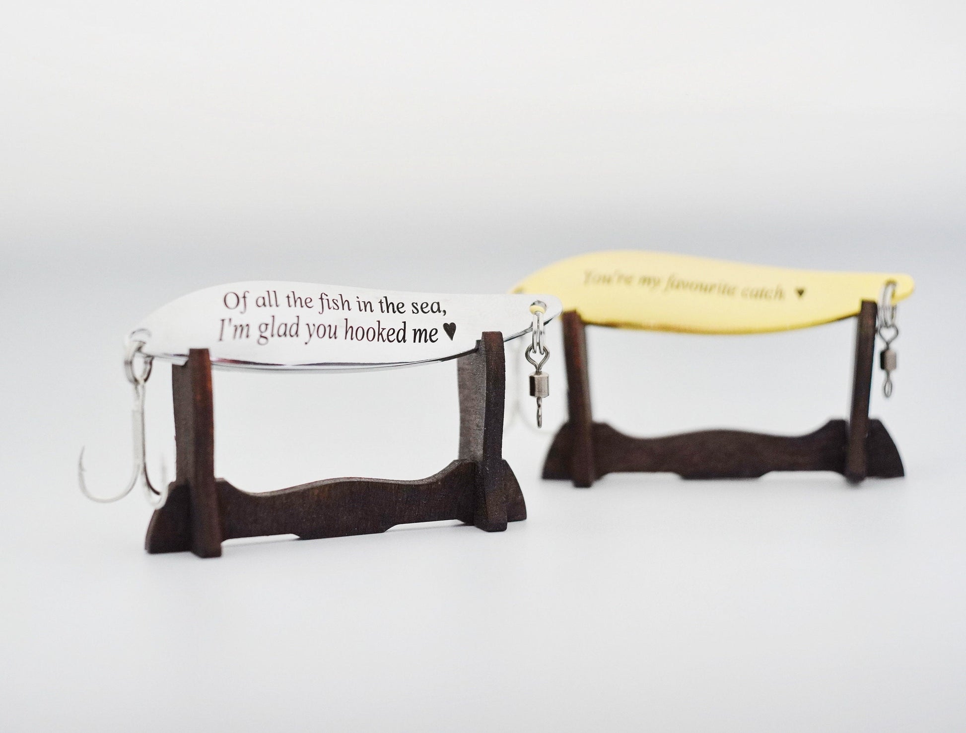 best personalized engraved fishing lures Fishing Gift Custom Lure AarteDesign Engraved with Stand