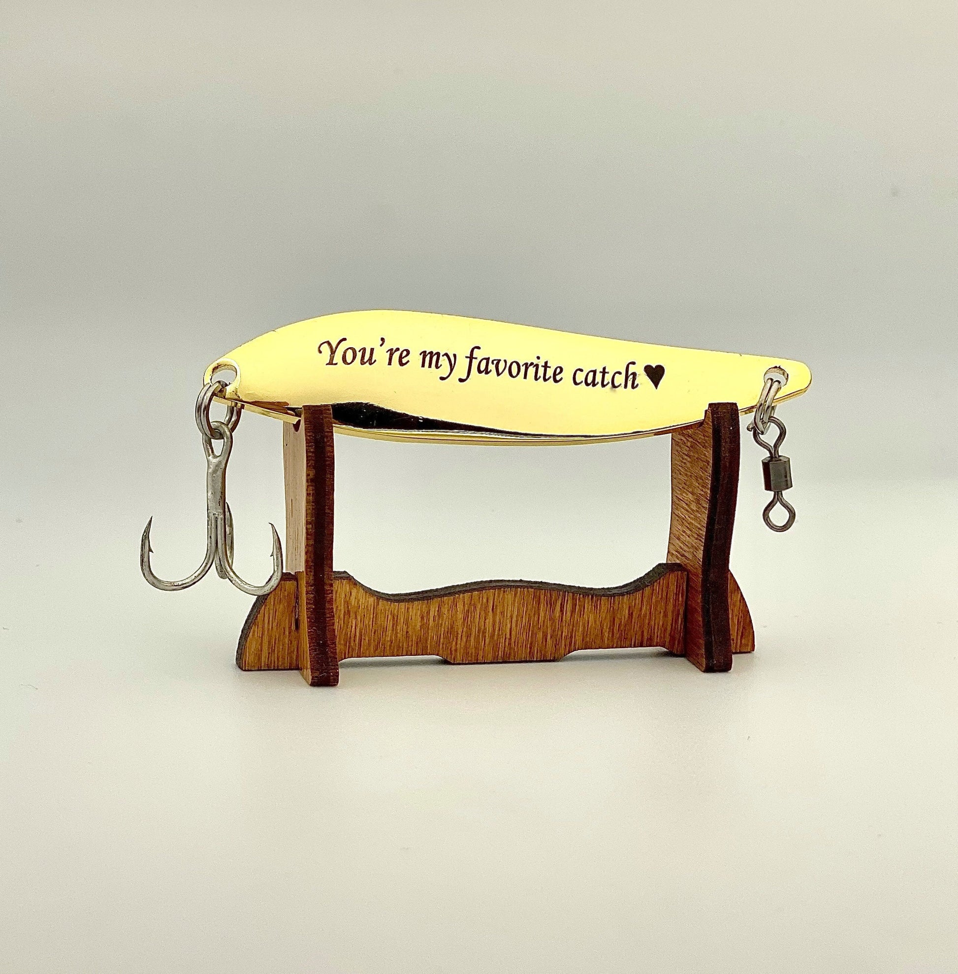 best personalized engraved fishing lures Fishing Gift Custom Lure AarteDesign Engraved with Stand