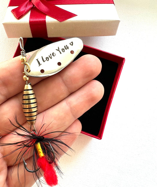 Unique Dad's fishing gift spinner lure Glücksköder angelköder Vatertag - AarteDesign